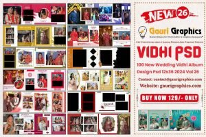 100 New Wedding Vidhi Album Design Psd 12x36 2024 Vol 26