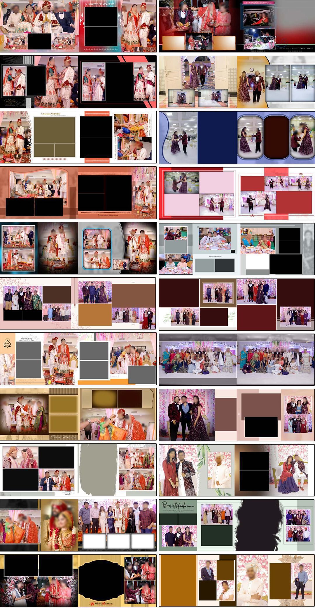 Beautiful Wedding Album 12×36 PSD Download 2025 Vol 30