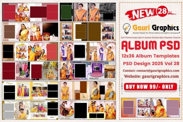 Creative 12x36 Album Templates PSD Design 2025 Vol 28