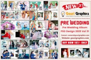 12x36 Pre Wedding Album PSD Design 2025 Vol 31