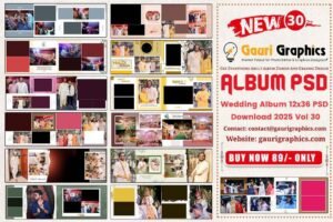 Beautiful Wedding Album 12x36 PSD Download 2025 Vol 30