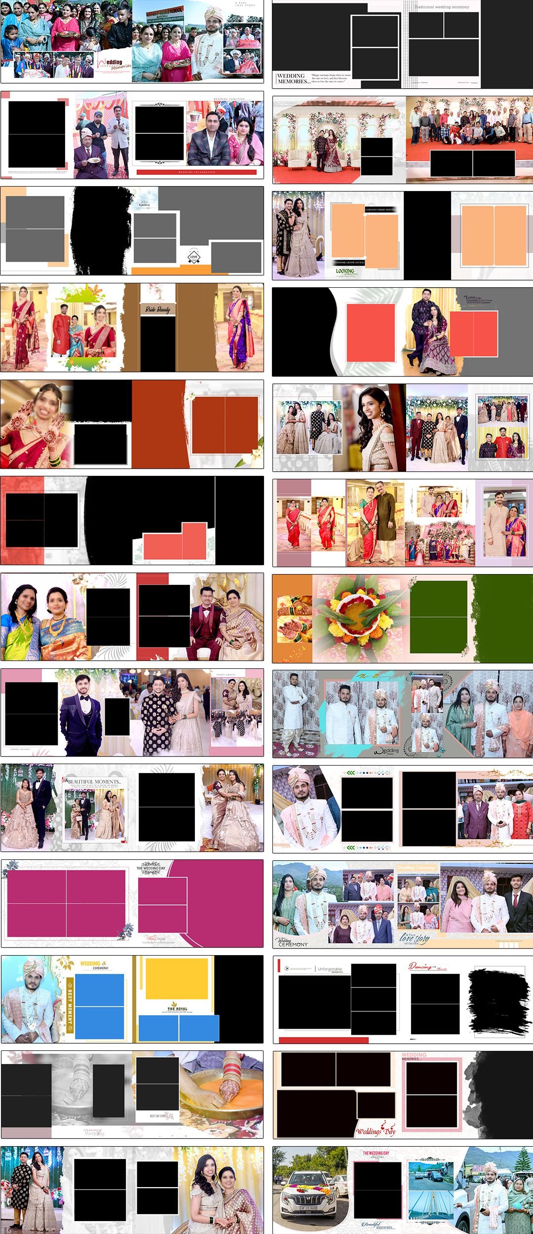 12x36 Indian Wedding Album Design Templates Download 2025 Vol 35