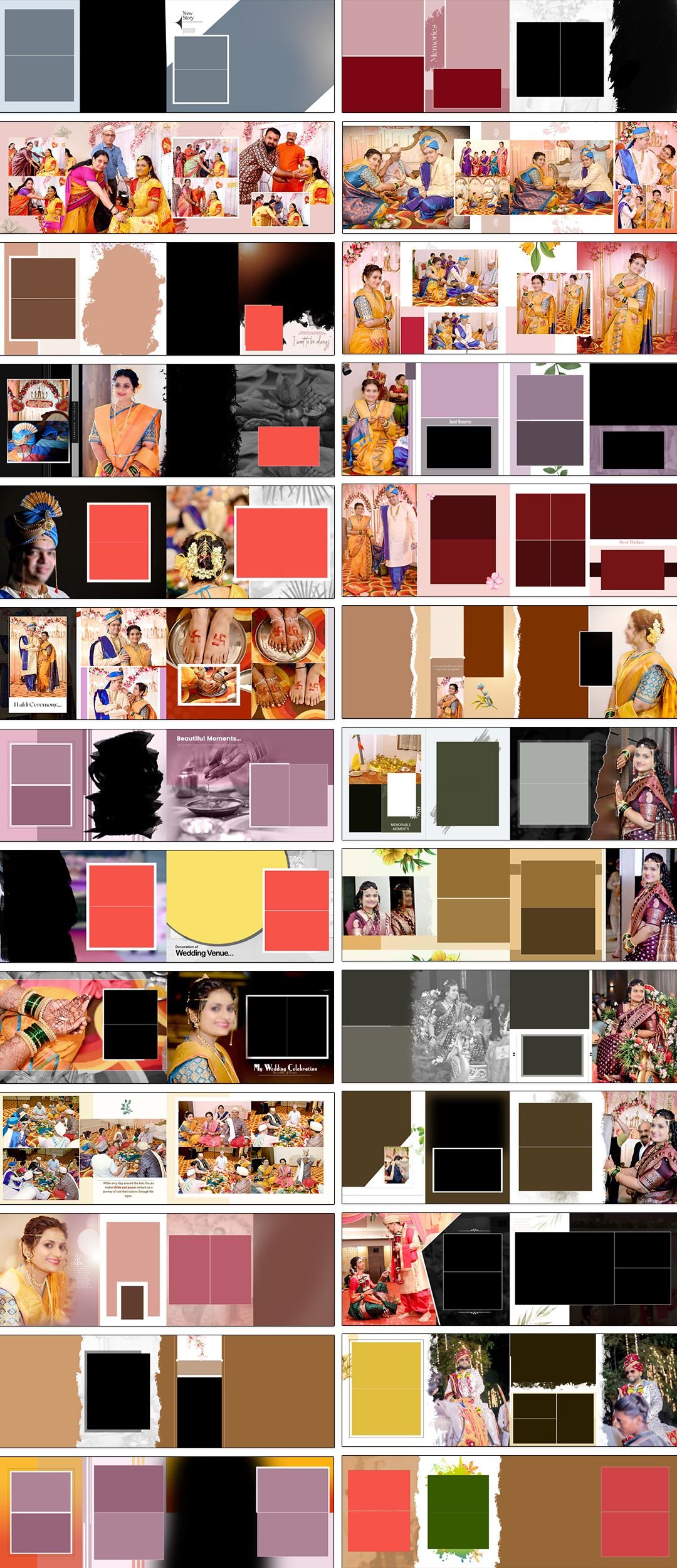 12x36 Indian Wedding Album Design Templates Download 2025 Vol 35