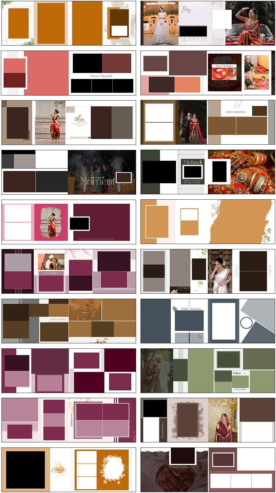 Wedding album templates 12×36 Download 2025 Vol 43