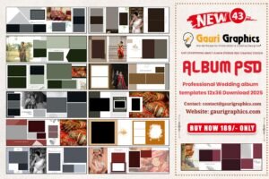 Professional Wedding album templates 12x36 Download 2025 Vol 43