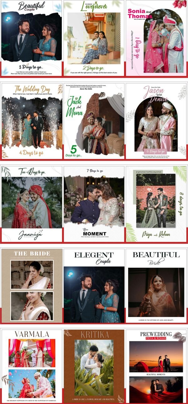 Instagram Wedding Post PSD Template Download | Social Media Post Template 2025 Vol 01