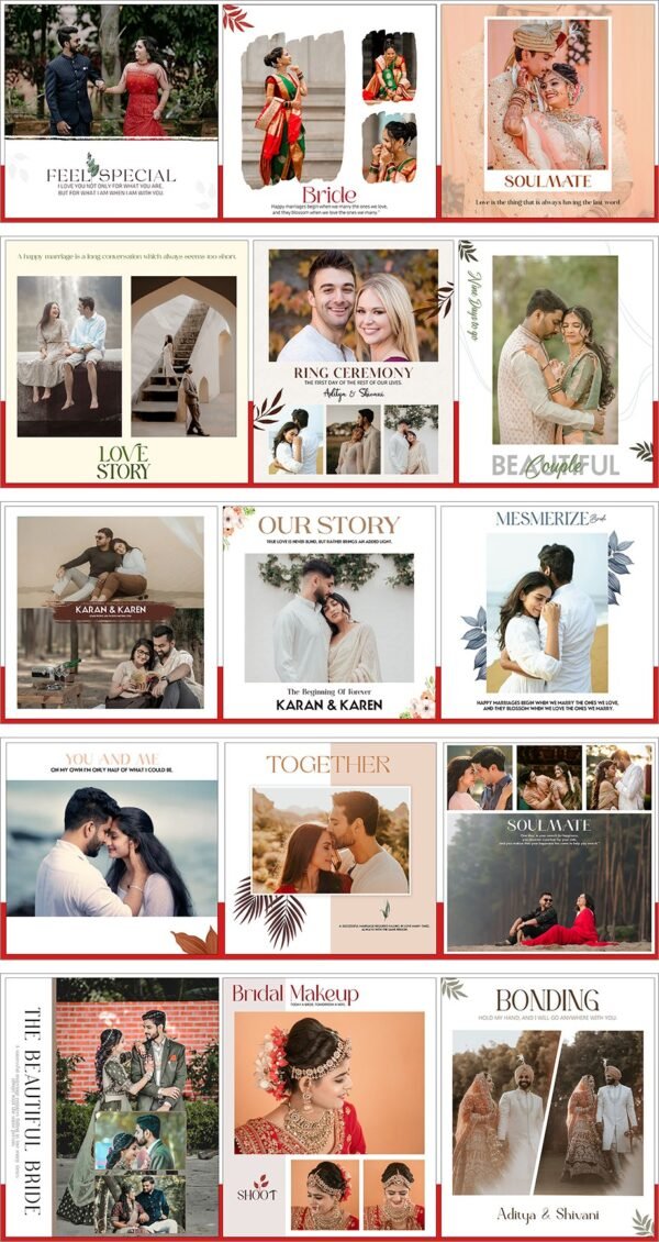 Instagram Wedding Post PSD Template Download | Social Media Post Template 2025 Vol 01