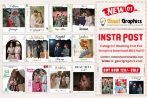 Instagram Wedding Post PSD Template Download | Social Media Post Template 2025 Vol 01